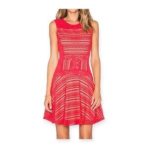 BCBGMAXAZRIA Jalina Red Lace Dress, Size S